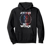 Awake, Not Woke American Flags t Awake Not Woke No Weakness Pullover Hoodie
