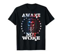 Awake, Not Woke American Flags t Awake Not Woke No Weakness T-Shirt