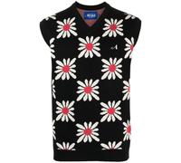 Awake NY floral-print knitted vest - Black S
