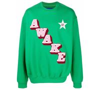 Awake NY intarsia-knit long-sleeve jumper - Green L