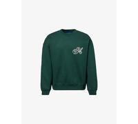 Awake Ny Mens Awake Ny Script Crewneck Cotton-Jersey Sweatshirt Green S