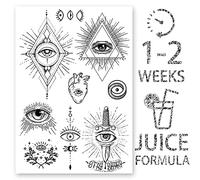 AWAKEN Fake Temporary Tattoos Men Women Arm Chest Stickers Plant-based Waterproof Last 1-2 Weeks Illuminati eye of providence (Disegn 9)