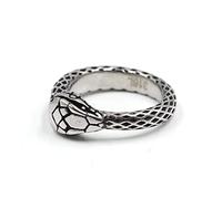 AWAKEN WARRIOR Man's Woman's Ring Ouroboros Shape Infinity Snake Vintage Style Symbol of Rebirth in 316L Surgical Steel Jewelry(12)