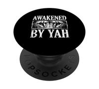 Awakened by Yah Hebrew Israelite Lion of Judah Jewish Roots PopSockets Adhesive PopGrip