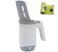 awakentti Cat Litter Scoop, 2 in 1 Cat Litter Shovel with Waste Can, Mess Free Cat to Bag Waste Bin System with Extra Waste Bags, Litter Scooper with Holder for Cat