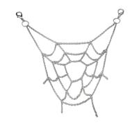 awakentti Chain Goth Punk Silver, Halloween Sweet Cool Hip Hop Punk Spider Web Pant Chain, Gothic Dark Chain Body Chain Clothing Accessories