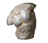 awakentti Entrance Table Decor, Ancient Greek Male Torso Statue, Vintage Cast Iron Art Figure, Knick Knacks for Bookcase, Living Room, Entrance, Bedroom, TV Cabinet