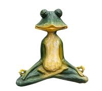 awakentti Frog Statue, Creative Resin Yoga Frogs Figurine Decor, Zen Garden Frog Figurines for Home and Garden Decor, Frog Garden Decor for Yard Home Garden Patio and Office