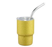 awakentti Stanley Tumbler, 3 oz Stainless Steel Mini Travel Mug, Tumbler with Handle and Straw Lid, Stanley Cup for Home, Office or Car (gold), 1.77x1.77x3.15in, RHFTG1561