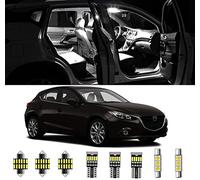 AWALITED 10pcs Interior LED Lights Kit Ultra Bright Map Dome LED Replacement Bulbs for 2014 2015 2016 2017 2018 Mazda 3 Hatchback Sedan all Cab Sizes