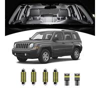 AWALITED 6pcs Patriot Interior LED Lights Kit Super Bright LED Map Dome Truck Light Bulbs for 2007-2017 Jeep Patriot all models