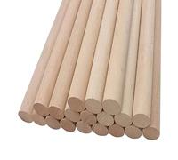 Awan Marketing Pack of 25 Multipurpose Broom Handle, Mop Handle, Broomstick Pole, Plant Support Sticks for Garden 15/16 23-24mm Diameter 120cm Long Wooden Handle