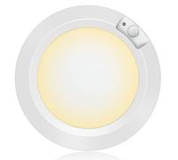 Awanber Motion Sensor Ceiling Light Battery Operated Indoor, Wireless LED Battery Powered Night Light 3 Working Modes for Closet Garage Pantry Shed Stair Basement Bathroom - 210LM 3000K Warm White