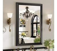 AWANDEE 24x36 Inch Black Bathroom Mirror for Wall, Beveled Framed Rectangle Bathroom Vanity Mirrors for Over Sink, Bedroom, Living Room, Entryway, Anti-Rust, HD Tempered Glass, Horizontally/Vertically