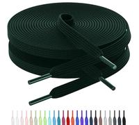 AWANGLOU 2 Pairs Flat Shoe Laces for Sneakers, Shoelaces for Sneakers in 28 Colors, Multiple Lengths for People Outdoor Climb, 24 Blackish Green（2 Pairs）, 35" Inch(90cm)