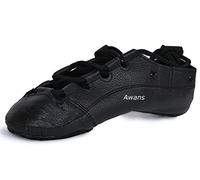 Awans New Irish Dancing Pumps, Real Leather Shoes, Yellow Lining, Size 5