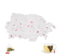 AWAOVV 1000 Pcs Pyramid Tea Filter Bags, Nylon Tea Bag with Single String Label, Reusable Empty Tea Bags, Tea Infuser Infusion Bags, Loose Leaf Tea Strain Bag for Loose Leaf Tea, 5.5x7cm