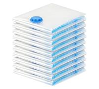 AWAOVV 10Pcs Vacuum Bags for Clothes, 40 x 30 cm Reusable Vacuum Travel Bags, Clothing Compression Storage Bags, Seal Bags for Space Saving Travel