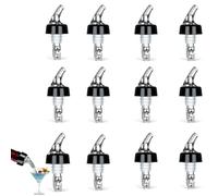 AWAOVV 12 Pcs 25ml Measured Liquor Bottle Pourers, Speed Spirit Pourers, Measured Wine Pourer, Liquor Pourer Adapters, Bottle Pourer Spirits for Drinks Wine Cocktail