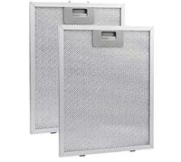 AWAOVV 2 Pcs Cooker Hood Filters, Kitchen Extractor Fan Filter, Metal Mesh Extractor Vent Filter, Grease Filter for Cooker Hood, Kitchens Hoods Oil Filter Range Hood Grease, 320X260mm