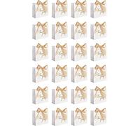 AWAOVV 24 Pcs White Thank You Bags with Gold Bow, Wedding Bag Bridesmaid Favour Bags, Bags for Presents, Wedding, Bridesmaid, Baby Shower, Christmas, Thanksgiving Day, Easter