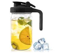 AWAOVV 32Oz Mason Jar Pour Spout Lid -Glass Pitcher Breast Milk Pitcher Seal for Juice,Milk,Coffee,Tea,Lemonade,Drink