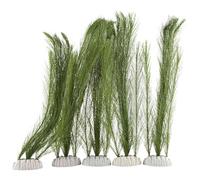 AWAOVV 5 Pcs Aquarium Decorations Artificial Aquatic Plants, Fish Tank Plants, Silk Aquarium Plants, Ornament Artificial Green Plastic Plant for All Fish and Pets, 30cm