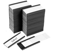 AWAOVV 50 Pcs Magnetic Labels Holder, 50 x 25mm Magnetic Price Tags, Removable Labels Magnetic Racking Labels Shelf Sign, Clear Plastic Label Holders Label Stand, Magnetic Sign Holder Ticket Holder