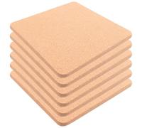 AWAOVV 6 Pcs High Density Thick Square Cork Trivets, 8" Cork Placemats, Reusable Table Mats cork Coasters, Thick Heat Mat, Desk Trivets for Hot Dishes