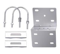 AWAOVV Antenna Pole Mount Kits, Antenna Pole Mount Bracket with Double U-Bolts Clamp V Jaw Bracket for Antenna Pole Holder Durable Easy Install Easy to Use