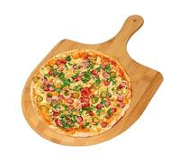 AWAOVV Bamboo Pizza Peel, 12"x17.7" Pizza Board with Handle, Pizza Tray Pizza Paddle, Pizza Cutting Board, Bamboo Serving Board, Pizza Chopping Board for Home Pizza Baking, Bread Fruit Cutting Board