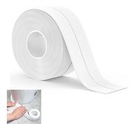 AWAOVV Bath Sealant Strip, 10.5FT Shower Screen Seal Strip, Waterproof Bathroom Sealant strip, White Adhesive Caulk Sealing Tape, PVC Sink Tape for Toilet, Bathtub, Shower, Wall Corner, Kitchen