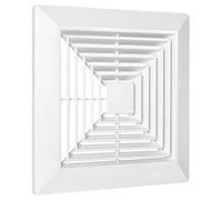 AWAOVV Square Extractor Fan Cover with Springs, Plastic Extractor Fan Vent Cover, Square Exhaust Grille, Outlet Vent, Wall Air Vent Extract Valve for Bathroom Ceiling Wall