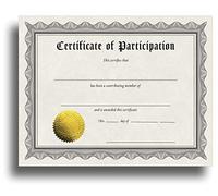 Award Certificate Paper with Embossed Gold Foil Seals - 30 Pack - Parchment Award Certificates for Students, Teachers, Employees - 8.5" x 11" Inkjet/Laser Printable (Participation)