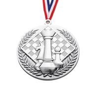 Award Medals For Kids & Teens - Gold, Silver & Bronze Sports Medals With Neck Ribbons | Embossed Chess & Go Competition Compact Trophy Prize For School & Tournament Awards