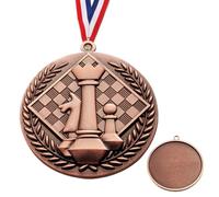 Award Medals - Metal, Roll Medals Awards, Premium Gold Finish | Lanyard Design Chess Award, Recognition For School, Sports, Competition, Party, Ceremony