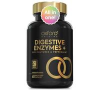 Award Winning 10-in-1 Digestive Enzyme Supplements | Made in The UK | Bio Cultures & Peppermint Oil for Gut Health, Bloating Relief and Belly Reduction | One Vegan Capsule per Meal | 60 Capsules
