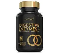 Award Winning 10-in-1 Digestive Enzyme Supplements | Made in The UK | Probiotics & Peppermint Oil for Gut Health, Bloating Relief and Belly Reduction | One Vegan Capsule per Meal | 90 Capsules