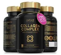 Award Winning Collagen Complex | Made in the UK | Hydrolysed Collagen Supplements for Women & Men Enhanced with High Absorption Hair Skin and Nails Vitamins A, C & E | 270 Capsules