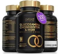 Award Winning Glucosamine and Chondroitin High Strength Tablets with MSM | Made in The UK | Glucosamine Sulphate with Chondriotin, MSM Powder, Collagen, Citrus Bioflavonoid & Ginger Root | 300 Tablets