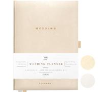 Award Winning UK Comprehensive Wedding Planner Book and Organiser for the Bride | Tissue Wrapped in a Gift Box | Cushioned Cover | Elegantly Designed, Every Detail for the Special Day (Champagne)
