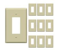 Awardroom ENERLITES Decorator Light Switch or Receptacle Outlet Wall Plate, Over-Size 1-Gang 5.5" x 3.5", Unbreakable Polycarbonate Thermoplastic, UL Listed, 8831O-I-10PCS, Ivory (10 Pack)