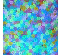 AWARDSEN 1000 Pcs UV Beads Colour Change 6x9 mm Glow in The Dark Pony Beads, Plastic Friendship Beads for Bracelet Making Hair Concert Accessories DIY Kit