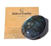 AWARDSEN 2.4" Labradorite Large Oval Crystal 1 PC Polished Palm Healing Crystals Gemstones for Reiki Healing Balancing Meditation Accessories Anxiety Relief
