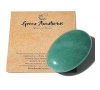 AWARDSEN 2.4" Large Green Aventurine Crystal Stone Polished Palm Stone Healing Crystals 0.7" Thick Natural Reiki Gemstone Worry Stone Energy Balancing Anxiety Stress Relief Meditation
