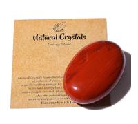 AWARDSEN 2.4" Large Red Jasper Crystals Stone Polished Palm Stone Healing Crystals 0.7" Thick Natural Reiki Gemstone Worry Stone Energy Balancing Anxiety Stress Relief Meditation