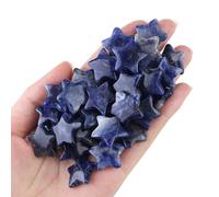 AWARDSEN 20 Pcs Blue Sodalite Crystals Star Gemstones Set Healing Crystals Natural Reiki Protection Polished Stones Meditation Energy Balancing Crystal