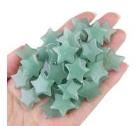 AWARDSEN 20 Pcs Green Aventurine Crystal Star Gemstones Set Healing Crystals Natural Green Stones Reiki Protection Polished Stones Meditation Energy Balancing Crystal