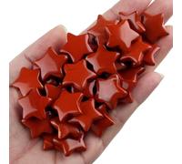 AWARDSEN 20 Pcs Red Jasper Crystals Stars Gemstones and Crystals Set Healing Crystals Natural Red Meditation Stones Cute Polished Small Crystal Witchy Gifts for Women