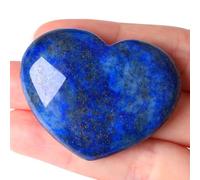 AWARDSEN 45 mm Lapis Lazuli Crystal Heart, Big Healing Crystals Stone, Natural Love Hearts Gemstones, Pocket Palm Stones for Anxiety Relief, Crystal Gifts for Women, Valentines Day Gifts for Her
